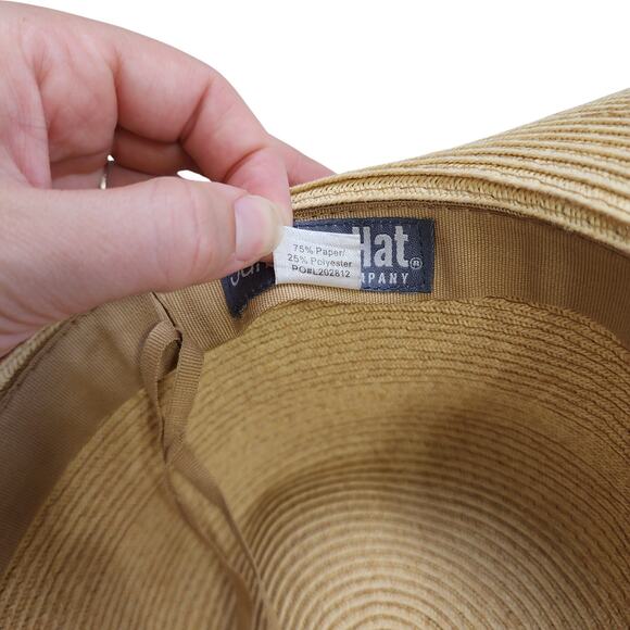 San Diego Hat Company Womens Fringed Brim Straw Hat One Size Adjustable Tan - Picture 8 of 8